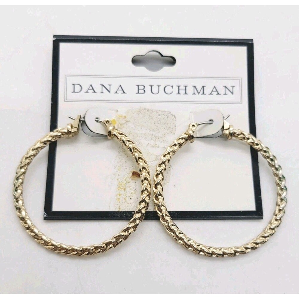 Dana Buchman Goldtone Circle Hoop Pierced Earrings New From 2019Nickle Free